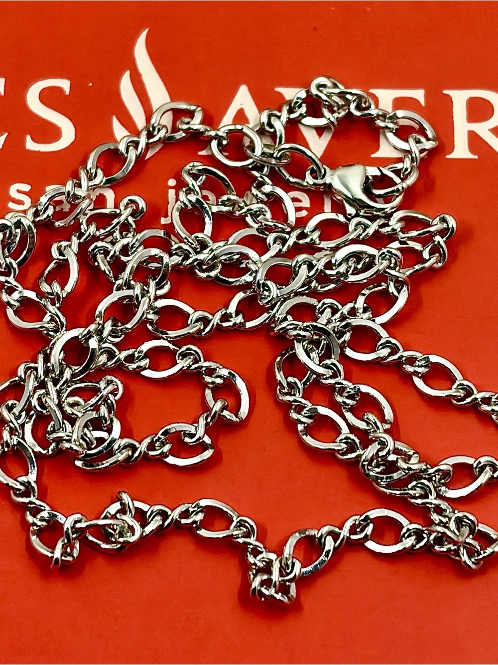 James Avery Retired Sterling Silver MEDIUM TWIST CHARM Necklace - 24"